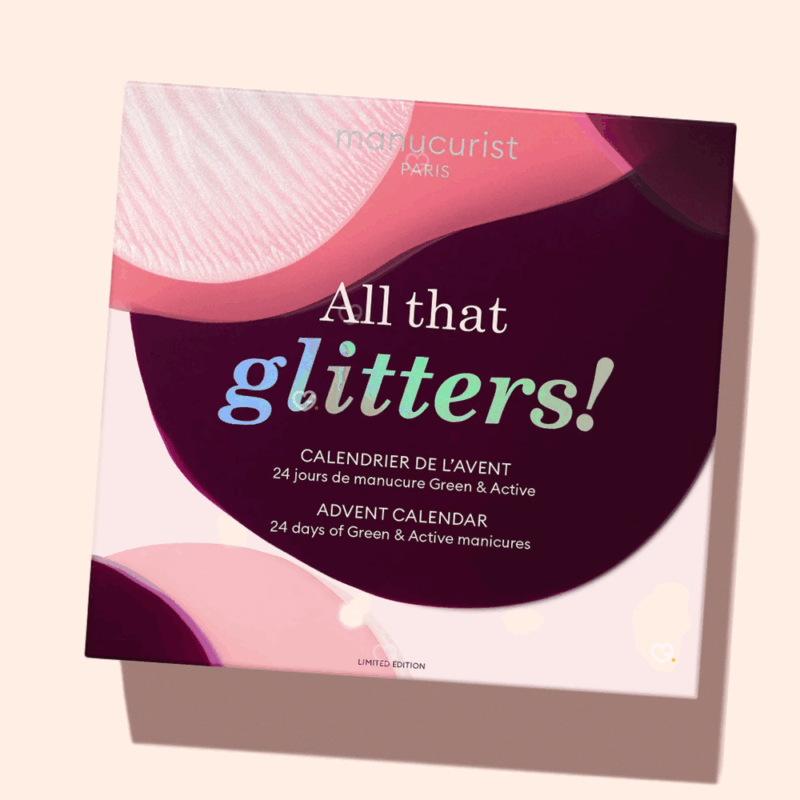 Calendrier de l’Avent Manucurist 2025 avec 24 produits full-size dont vernis clean, soins ongles et accessoires, idéa cadeau beauté pour femme.