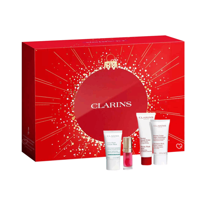 Calendrier de l’Avent Clarins 2025 coffret beauté avec 12 soins visage, maquillage et corps pour femme