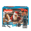 Calendrier de l’Avent Makita 2025 édition limitée contenant 24 outils et accessoires de bricolage et goodies, idéal cadeau homme et bricoleur.