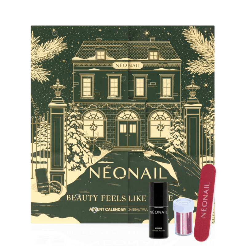 Calendrier de l’Avent Neonail 2025 avec 24 vernis UV, poudres pailletées et accessoires nail art pour femme aime manucure et nailart