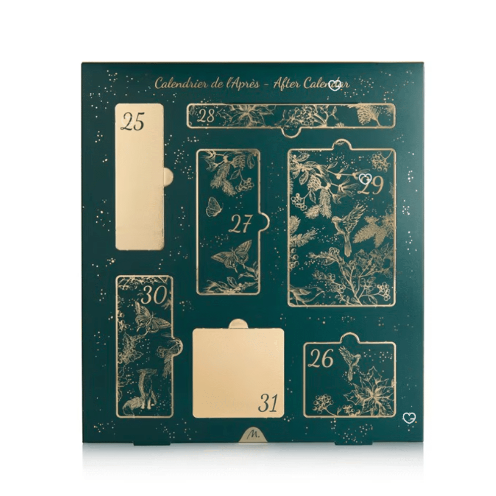 coffret beauté calendrier de l'après marionnaud 2025 contenant 7 produits de beauté maquillage, soins et accessoires