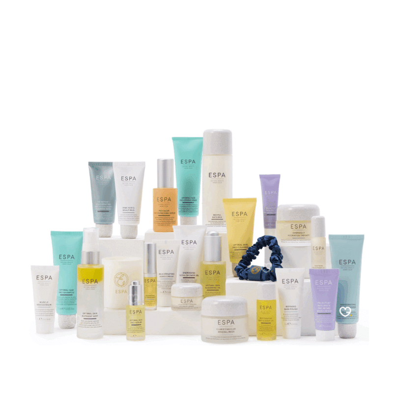 Contenu complet Calendrier de l’Avent Espa 2025 luxueux avec 25 soins bien-être dont 7 full size pour peau, corps et sens, idéal cadeau beauté raffiné.