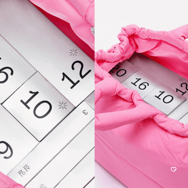 calendrier de l'avent Miin Cosmetics 2025 kbeauté présenté sous forme de sac rose XXL contenant 24 produits beauté soins visage, corps et maquillage