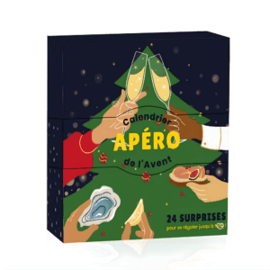 calendrier de l'avent apéro 2025 avec des produits artisanaux saucissons, terrines, bière pour gourmand