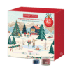 Calendrier de l’Avent Yankee Candle Livre 2025 renfermant 12 bougies chauffe-plat, 12 votives aux senteurs festives et un photophore élégant, idéal pour adultes amateurs de décoration et d’ambiance cocooning.