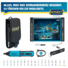 Calendrier de l’Avent Hazet 2025 contenant 24 outils de bricolage, visseuse sans fil, embouts, porte-clés et sac pour passionnés de mécanique et bricoleur