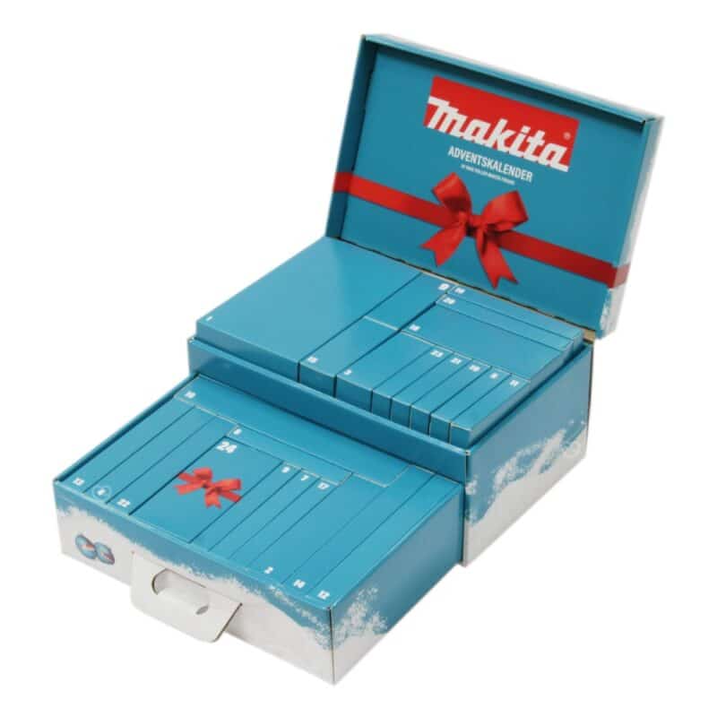 calendrier de l'avent makita 2024 contenu des outils, des accessoires et goodies cadeau homme