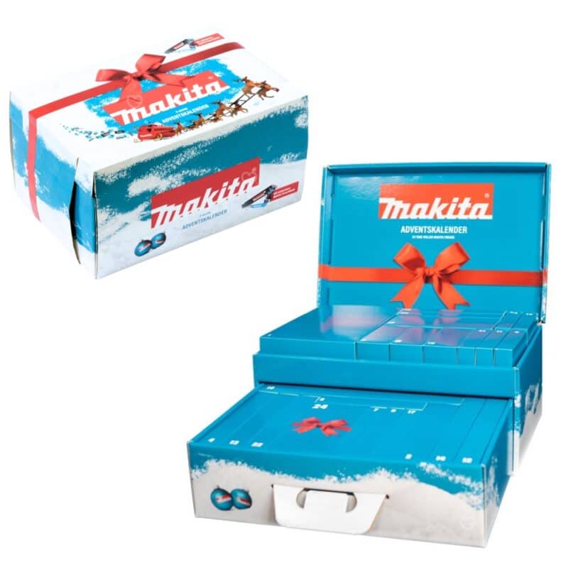 calendrier de l'avent makita 2024 contenu des outils, des accessoires et goodies cadeau homme