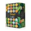 coffret alcool décoré ingrédients recettes calendrier de l'avent rhum arrangé 2025 Mama Sama avec 24 recettes de rhums à base de rhum agricole IGP