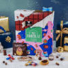 calendrier de l'avent chocolat gourmand 2025 décoré tablette choco contenant 24 surprises chocolatées truffe, guimauve, bonbon, pate a tartiner d'artisans