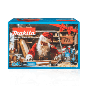 Calendrier de l’Avent Makita 2025 édition limitée contenant 24 outils et accessoires de bricolage et goodies, idéal cadeau homme et bricoleur.