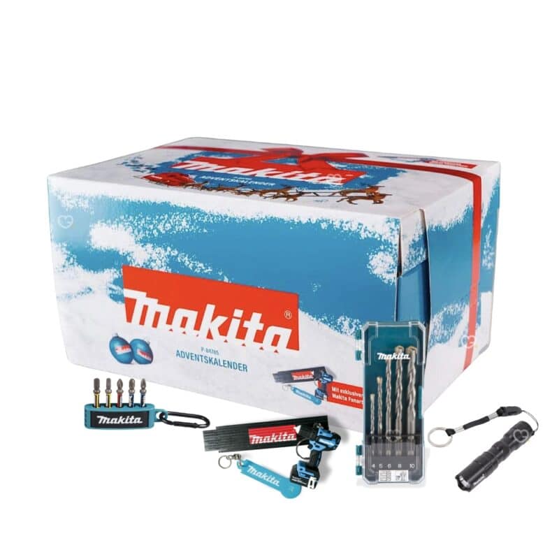 calendrier de l'avent makita 2024 contenu des outils, des accessoires et goodies cadeau homme