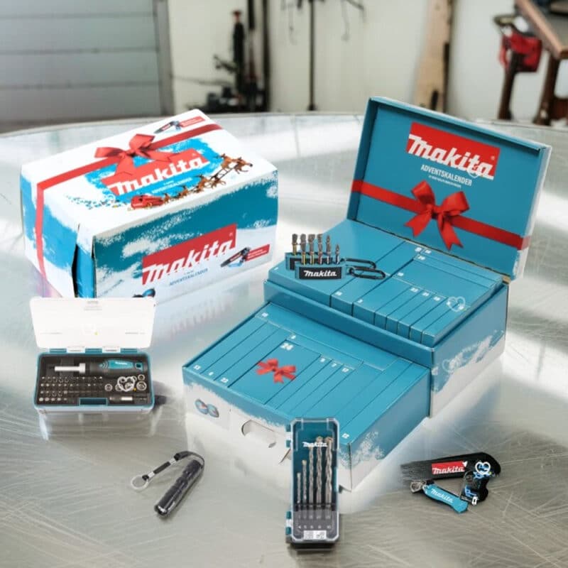 calendrier de l'avent makita 2024 contenu des outils, des accessoires et goodies cadeau homme