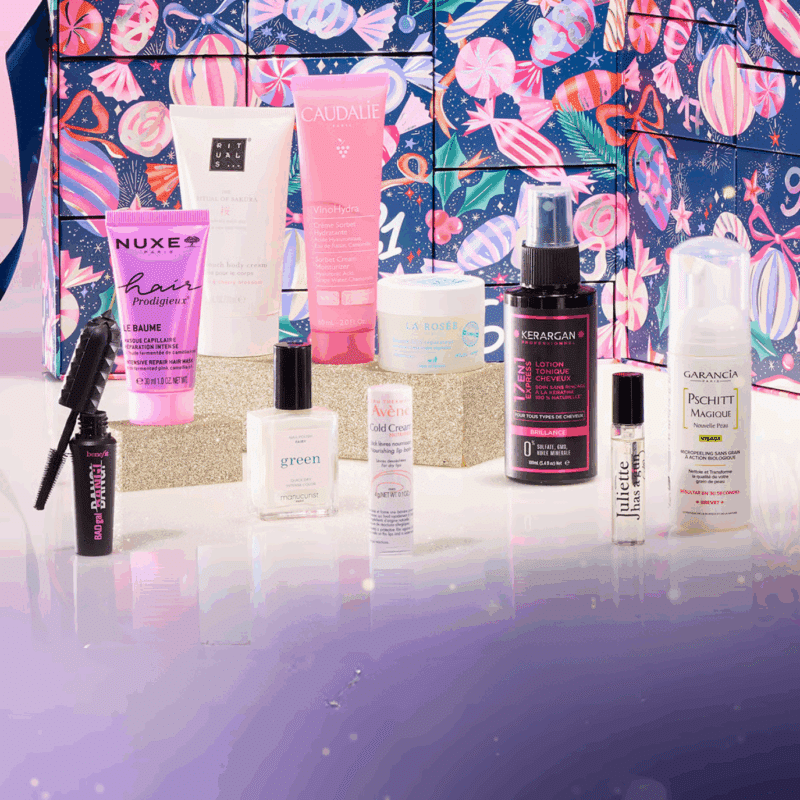 Calendrier de l'avent Blissim 2025 contenant 450 euros de produit beauté visage, corps maquillage et accessoires pour femme et adolescente
