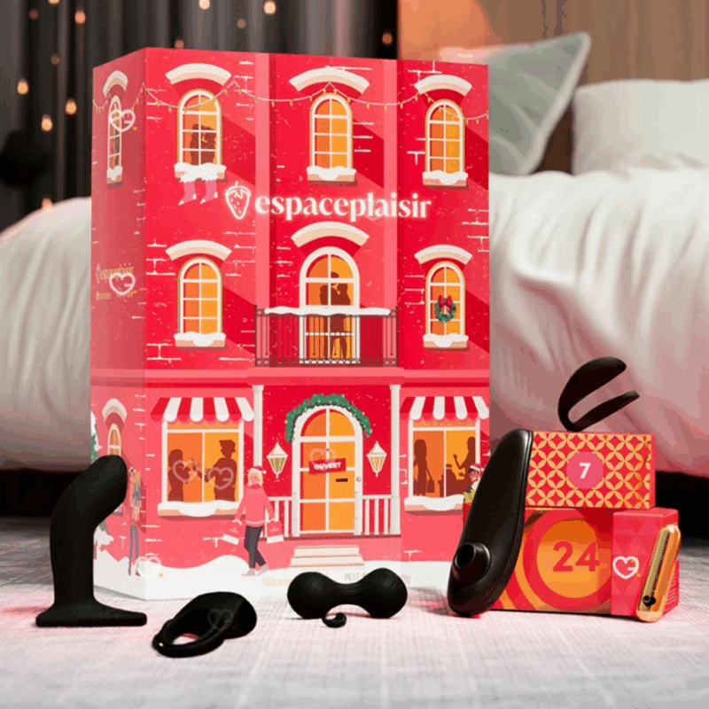 coffret erotique calendrier de l'avent espaceplaisir 2025 accessoires et objets erotique Womanizer & We-Vibe pour adulte couple femme homme