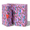 Calendrier de l’Avent Space NK 2025 en coffret luxe violet avec coeur rouge contenant 35 produits de beauté dont 26 en format standard : soin visage; corps; maquillage et parfum d'une valeur total de 1350 euros