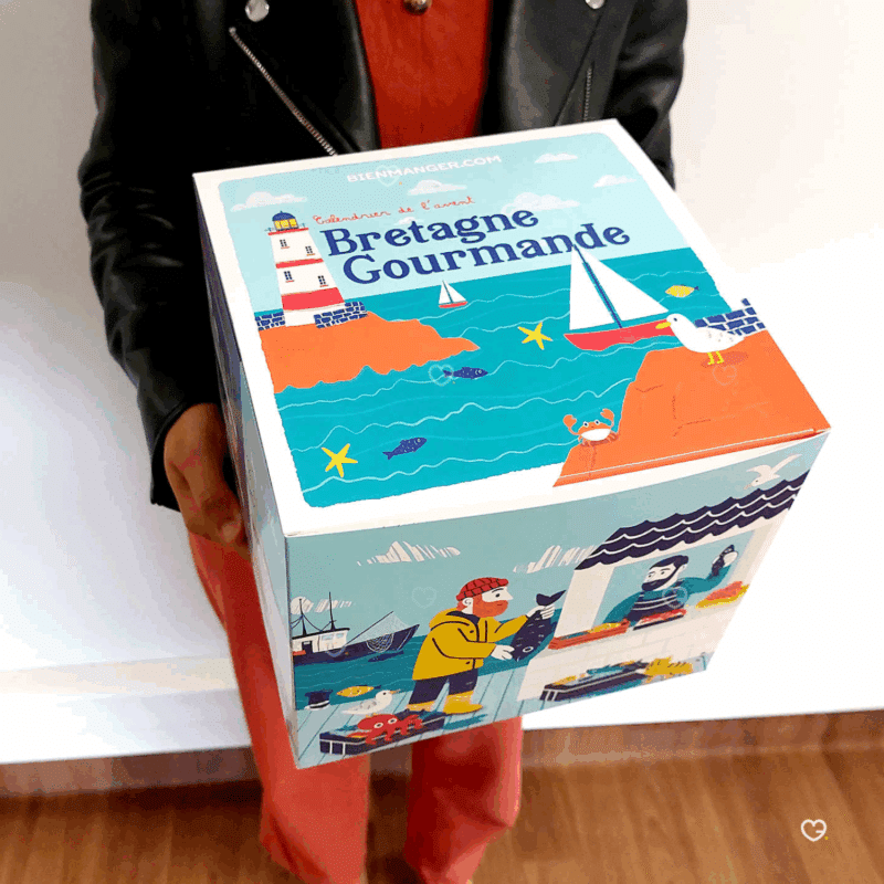 Calendrier de l’Avent gourmand Bretagne 2025 avec 24 spécialités gourmandes sucrées et salées artisanales, idéal pour famille, couple et amateur de gastronomie régionale.