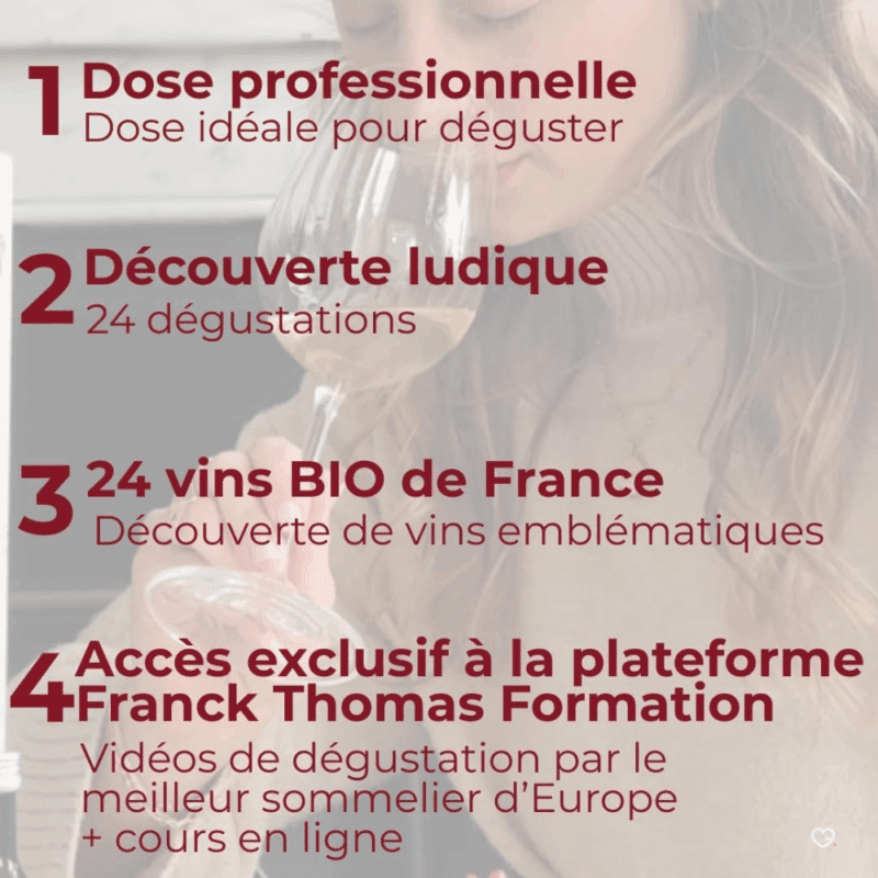 Calendrier de l’Avent Vins Bio 2025 avec 24 vins rouges, blancs et rosés français sélectionnés par le sommelier Nicolas Tacquard, idéal pour amateurs de vin écoresponsables et dégustation