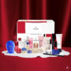 Coffret beauté blanc, rouge et or Calendrier de l'Avent Shiseido 2025 contenant 24 soins visage, corps et maquillage