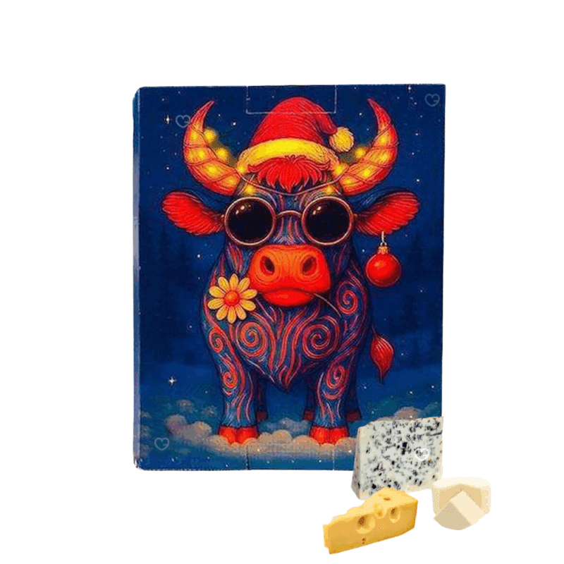 Calendrier de l Avent Fromage Dominique Bouchait 2025 contenant 24 fromages artisanaux de 50g idéal pour gourmand