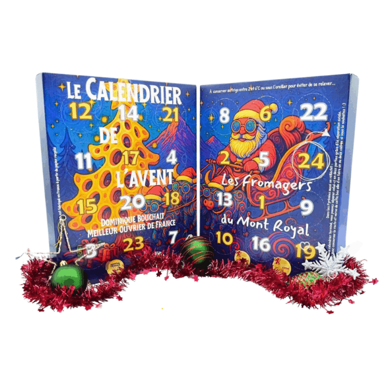 Calendrier de l Avent Fromage Dominique Bouchait 2025 contenant 24 fromages artisanaux de 50g idéal pour gourmand
