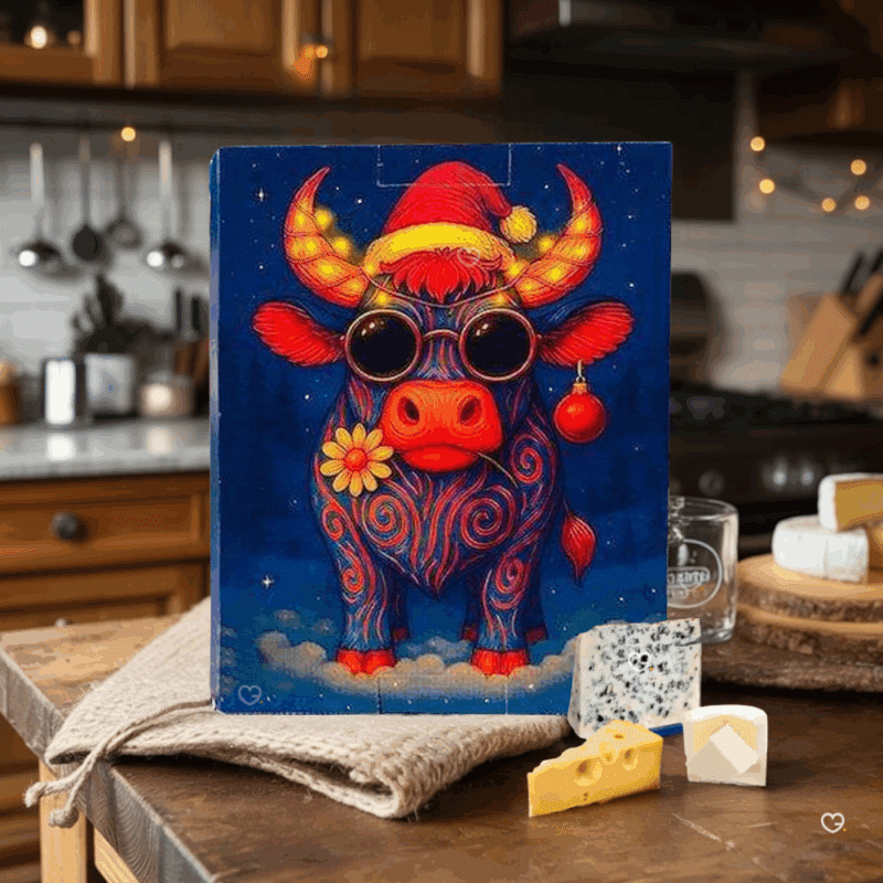 Calendrier de l Avent Fromage Dominique Bouchait 2025 contenant 24 fromages artisanaux de 50g idéal pour gourmand