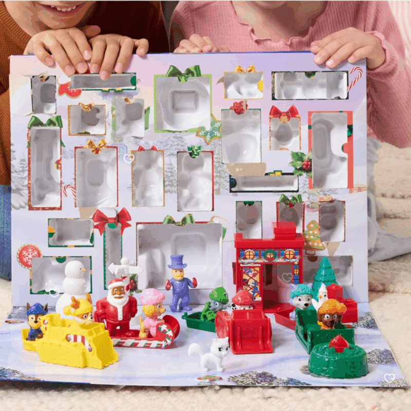 Calendrier de l'avent Pat Patrouille 2025 (Paw Patrol) avec chien préféré et accessoires pour enfant fille garcon dès 3 ans