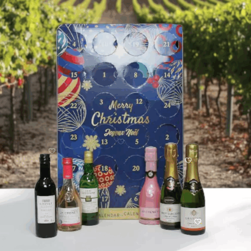 coffret alcool adulte Calendrier de l'Avent vin 2025 assortiments Vins blanc; rouge rosé