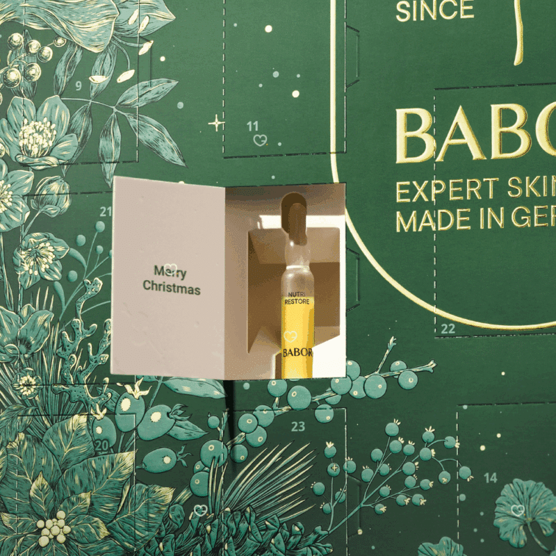 Calendrier de l'avent babor 2025 comprenant 24 ampoules beauté pour une routine soins visage complète et de qualité