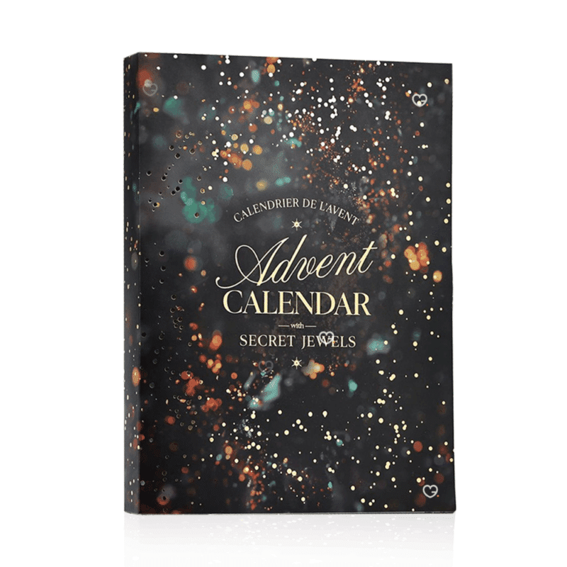 Calendrier de l’Avent Mes Bijoux 2025 contenant 24 bijoux élégants : bracelets, bagues, boucles d’oreilles et colliers pour femme