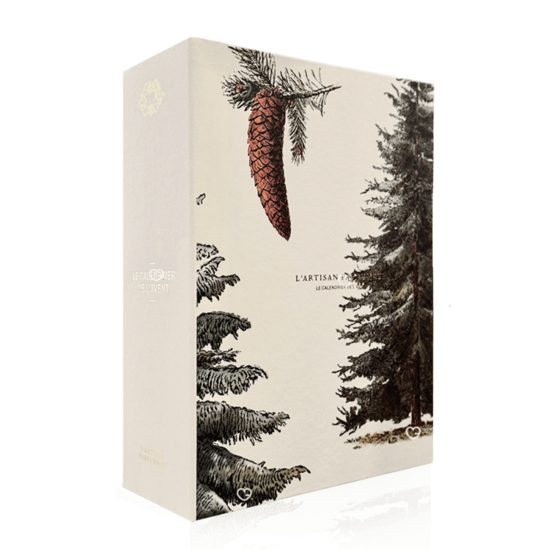 Calendrier de l’Avent L'Artisan Parfumeur 2025 avec 24 parfums, soins du corps et accessoires maison, coffret luxueux pour amateurs de parfums authentiques.