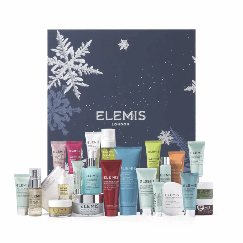 Calendrier de l’Avent Elemis 2025, 25 soins visage et corps pour femmes en quête de rituel beauté qualité.