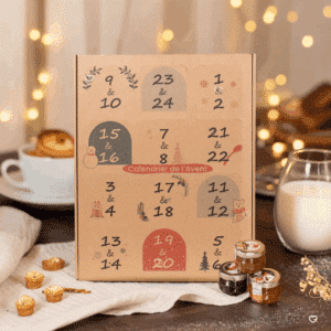 coffret gourmand calendrier de l'avent pate a tartiner artisanale 2025 contenant 24 recettes chocolat; rocher; speculos; caramel..