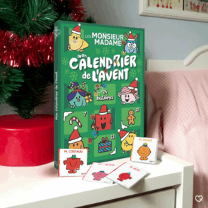 Calendrier de l’Avent Monsieur Madame 2025 avec 24 histoires illustrées, mini-livres ludiques pour enfants, cadeau éducatif festif pour Noël.