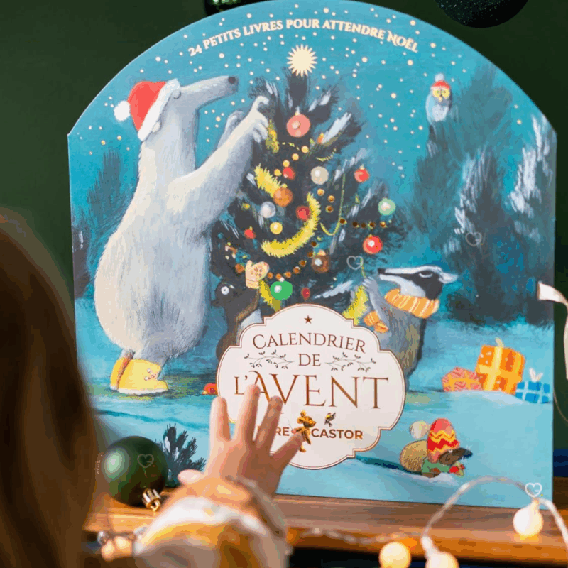 Calendrier de l’Avent Père Castor 2025 avec 24 mini-livres de contes illustrés, coffret éducatif et culturel pour enfant, fille et garcon, et famille.