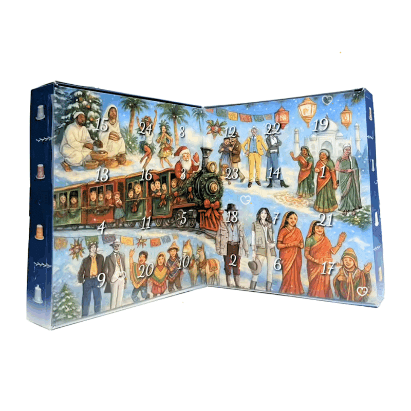 Calendrier de l’Avent Cafés Bio Terramoka 2025 contenant 24 capsules compostables Nespresso, saveurs variées pour amateur de café.