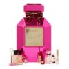 coffret luxe rose forme flacon parfum calendrier de l'avent Victoria Secret 2025 contenant 12 produits de beauté soins parfum de la collection Bombshell