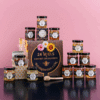 Calendrier de l’Avent miel 2025 "autour du miel" avec 24 pots de miel artisanaux de 40g et une cuillère en bois, idéal pour gourmand , couple et fêtes de Noël.