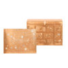 Calendrier de l'avent Charlotte Tilbury en forme de coffret trésor contenant 12 produits de beauté luxueux