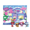 Calendrier de l’Avent Littlest pet shop 2025 avec 24 cases contenant 6 pets, 6 accessoires et 12 stickers colorés pour enfant fans de figurines et d'animaux.