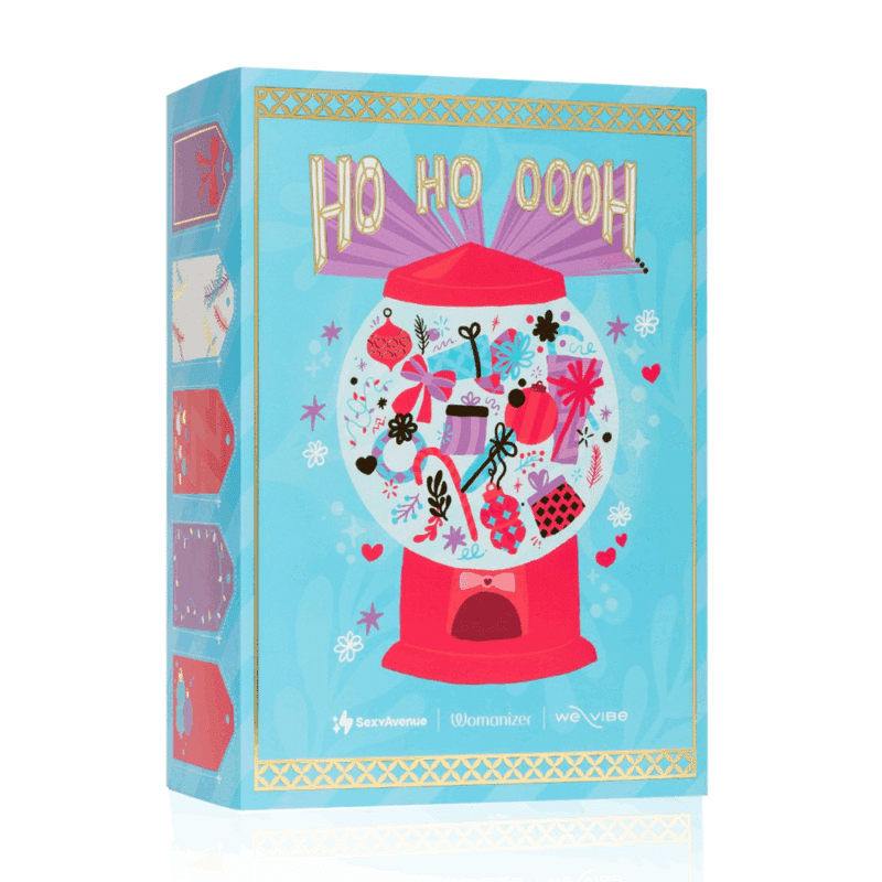 Coffret bleu ciel Calendrier de l’Avent Sexy Avenue 2025 érotique avec 24 produits et accessoires érotique pour adulte, homme et femme (stimulateur Womanizer, accessoires, défi érotique)
