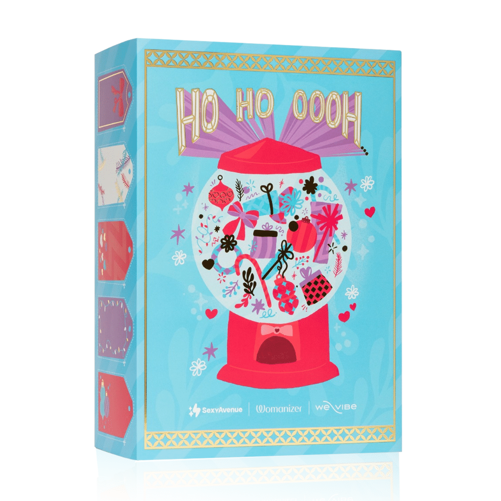 Coffret bleu ciel Calendrier de l’Avent Sexy Avenue 2025 érotique avec 24 produits et accessoires érotique pour adulte, homme et femme (stimulateur Womanizer, accessoires, défi érotique)