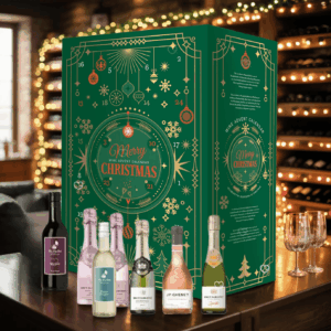 Calendrier de l’Avent Vin 2025 avec 24 bouteilles de vins rouges, blancs, rosés et pétillants, coffret dégustation festif pour amateurs de vin, adulte, homme et femme