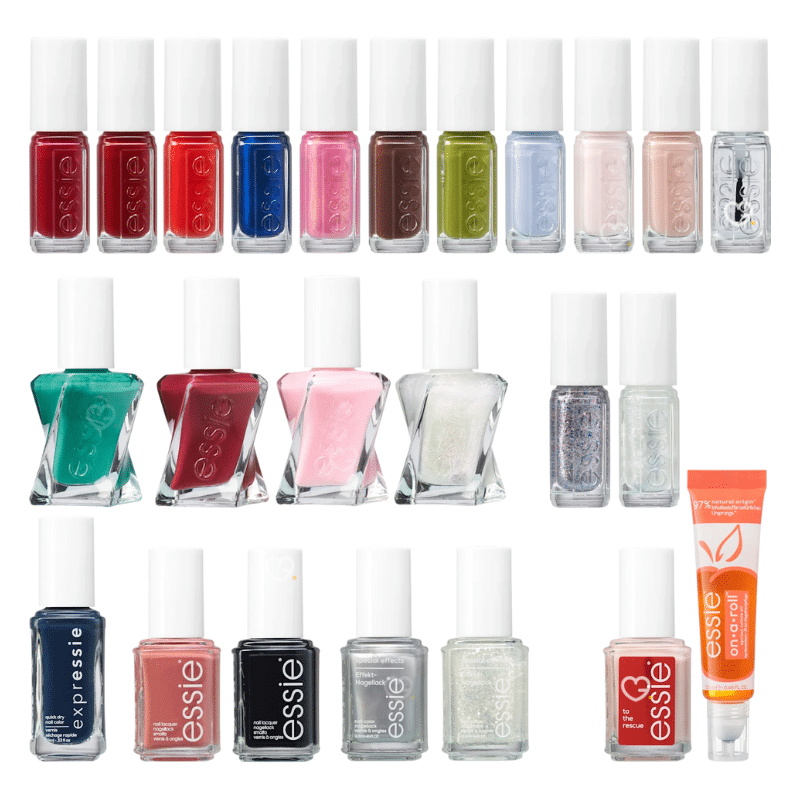 Contenu complet du Calendrier de l’Avent Essie 2025 avec 24 vernis et soins ongles, dont 11 full-size et 5 exclusifs USA, cadeau beauté idéal femmes tendance.