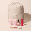 trousse en coton bio calendrier de l'avent moncornerb contenant 25 produits de beauté bio et naturelle multimarque : soins visage, maquillage et soins capillaire idéal pour femme et adolescente