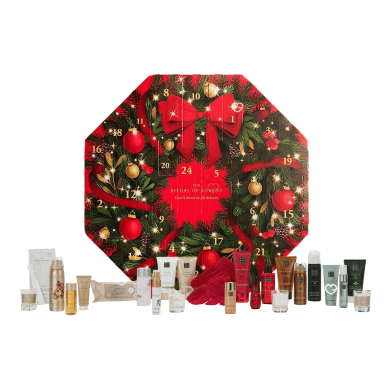 Calendrier de l’Avent Rituals Classique 2025, coffret beauté premium avec 24 essentiels bien-être corps et maison, idéal cadeau femme raffinée.