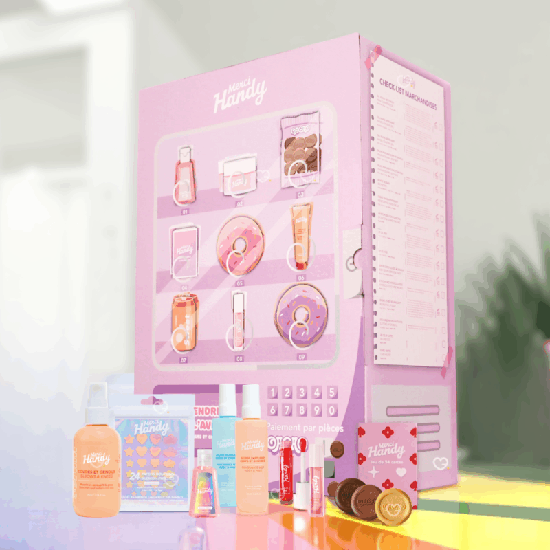 Calendrier de l'Avent merci handy 2025 avec 25 produits beauté soins main visage et chocolats idéal pour amateur seft-care
