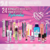 Calendrier de l’Avent Maybelline 2025 avec 24 produits de beauté full size pour teint, lèvres, yeux, ongles et accessoires, idéal pour femme passionnée de maquillage.