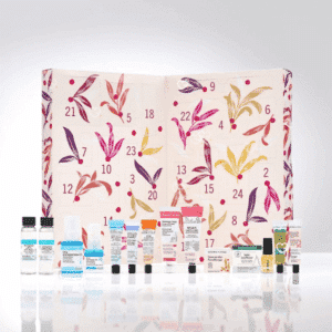 Calendrier de l’Avent Aroma-Zone 2025, coffret beauté festif avec 24 soins naturels visage, cheveux, mains et exclusivités bien-être.