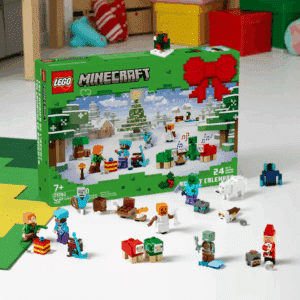 Le calendrier de l’avent Lego Minecraft 2025 (set21280) avec 24 constructions surprises pour enfant. Sa boîte colorée met en scène un décor hivernal animé de personnages et d’éléments typiques du jeu, à assembler jour après jour. Conçu pour les jeunes constructeurs comme pour les collectionneurs, ce coffret mêle esprit festif et plaisir créatif. Idéal pour prolonger l’expérience Minecraft hors écran, il s’intègre naturellement à d’autres sets pour créer un village d’hiver Lego Minecraft personnalisé.